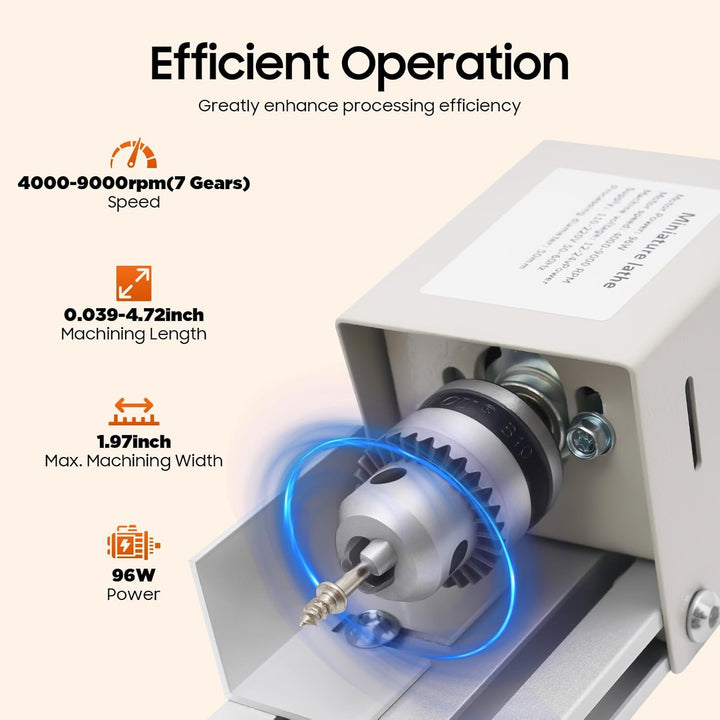 MEHOOSPVN Mini Drehmaschine präzise Drehbank Feindrehmaschine Perlen Maschine Mini-Beads Miniatur-Dr