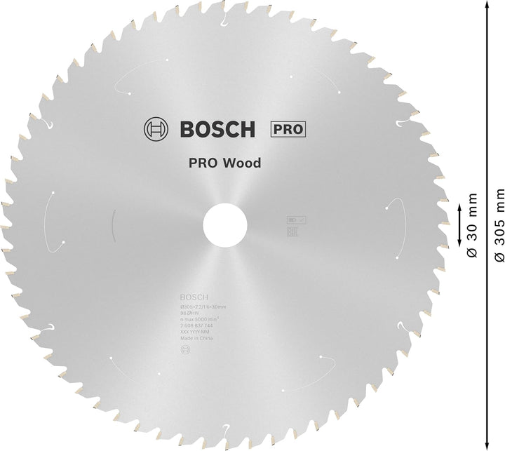 Bosch Professional 1x Kreissägeblatt Standard for Wood (Holz, Sägeblatt Ø 305 x 30 x 2,2 mm, 96 Zähn