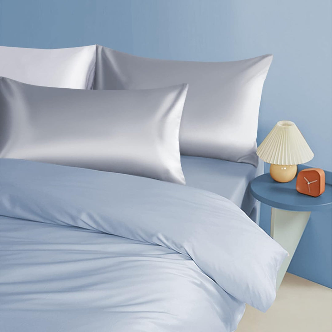 LULUSILK 100% Seide Kissenbezug Haar- und Hautpflege Kissenhülle knitterarm 2 Stücke Kissenbezug Sei