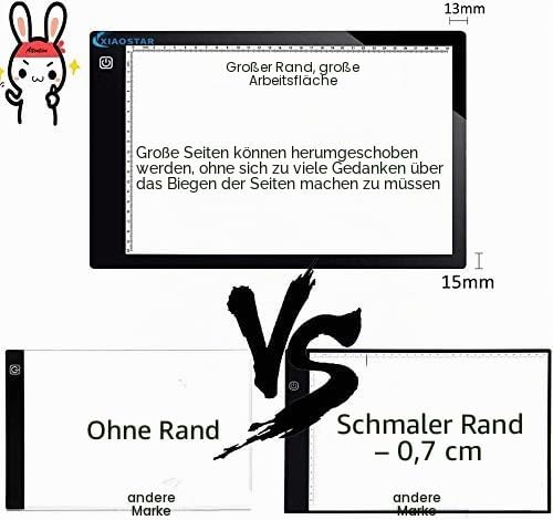 XIAOSTAR A4 beleuchtetes Tablet Kopiertafel mit LED A4, super dünn, für Zeichentafel mit USB-Kabel m