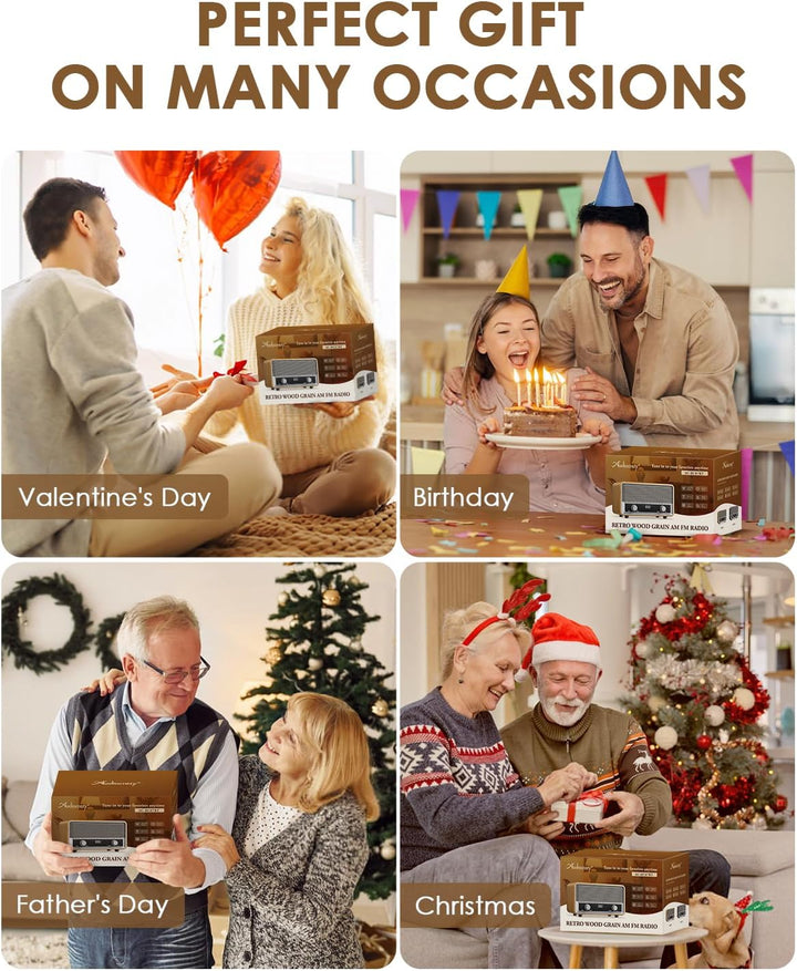 Retro-AM-FM-Radio zum Einstecken an die Wand, digitales Uhr-Radio für Schlafzimmer, mit LCD-Display,