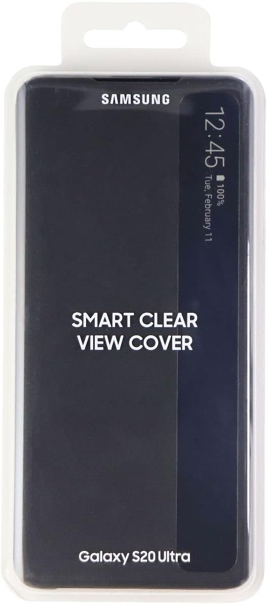 Samsung Clear View Cover (EF-ZG988) für Galaxy S20 Ultra, Schwarz - 6.9 Zoll Black, Black