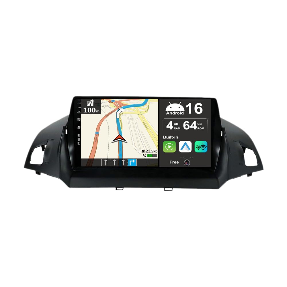 Android 15 Autoradio Passt für Ford Kuga Escape C-max 2013-2017 - Eingebautes CarPlay Android Auto -