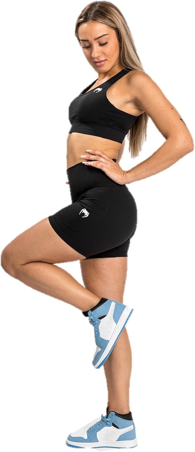Venum Damen Shorts Essentials Biker-Shorts L Lang Schwarz, L Lang Schwarz