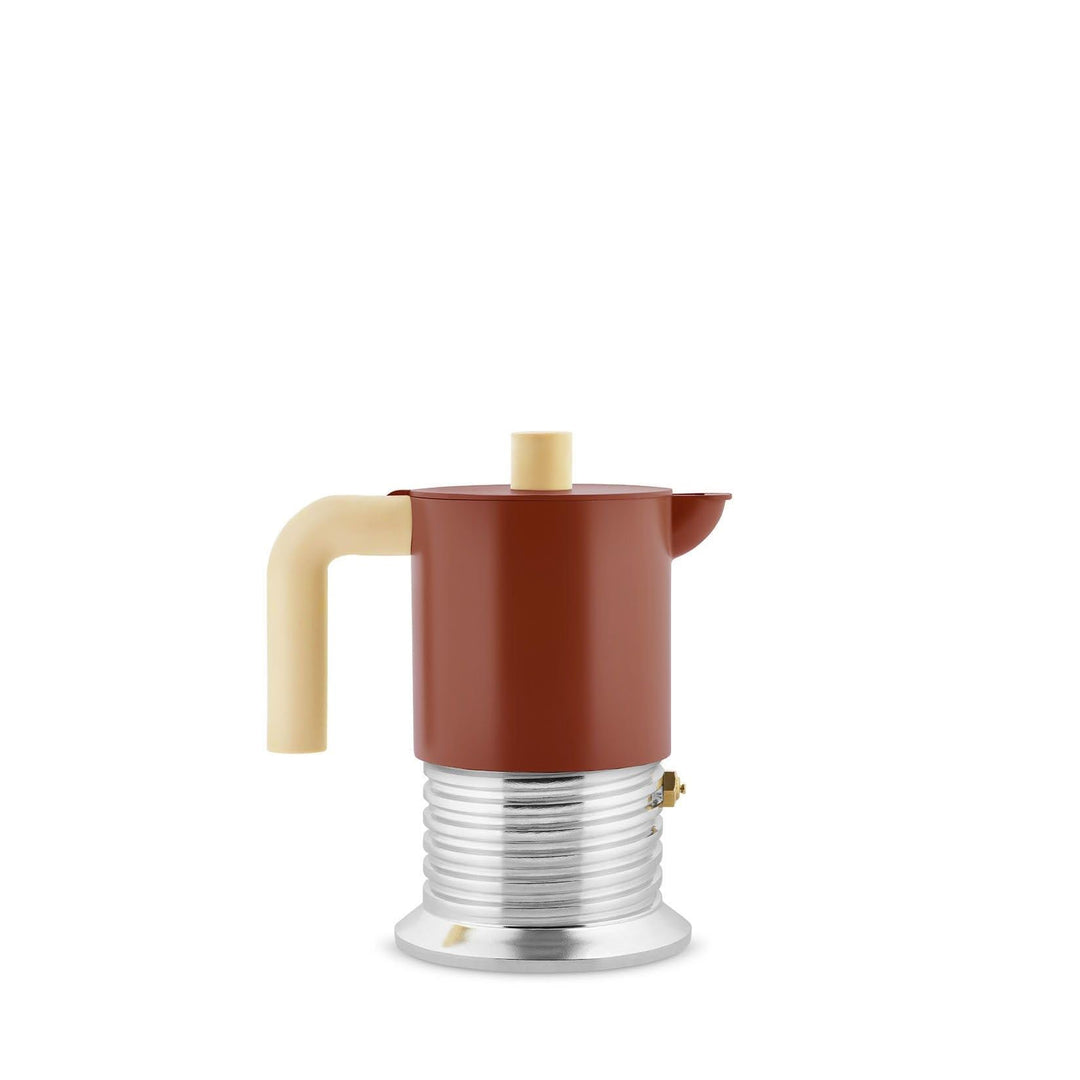 Alessi Vite Espressokocher für 3 Tassen, Braun – kompakte Eleganz für Espresso
