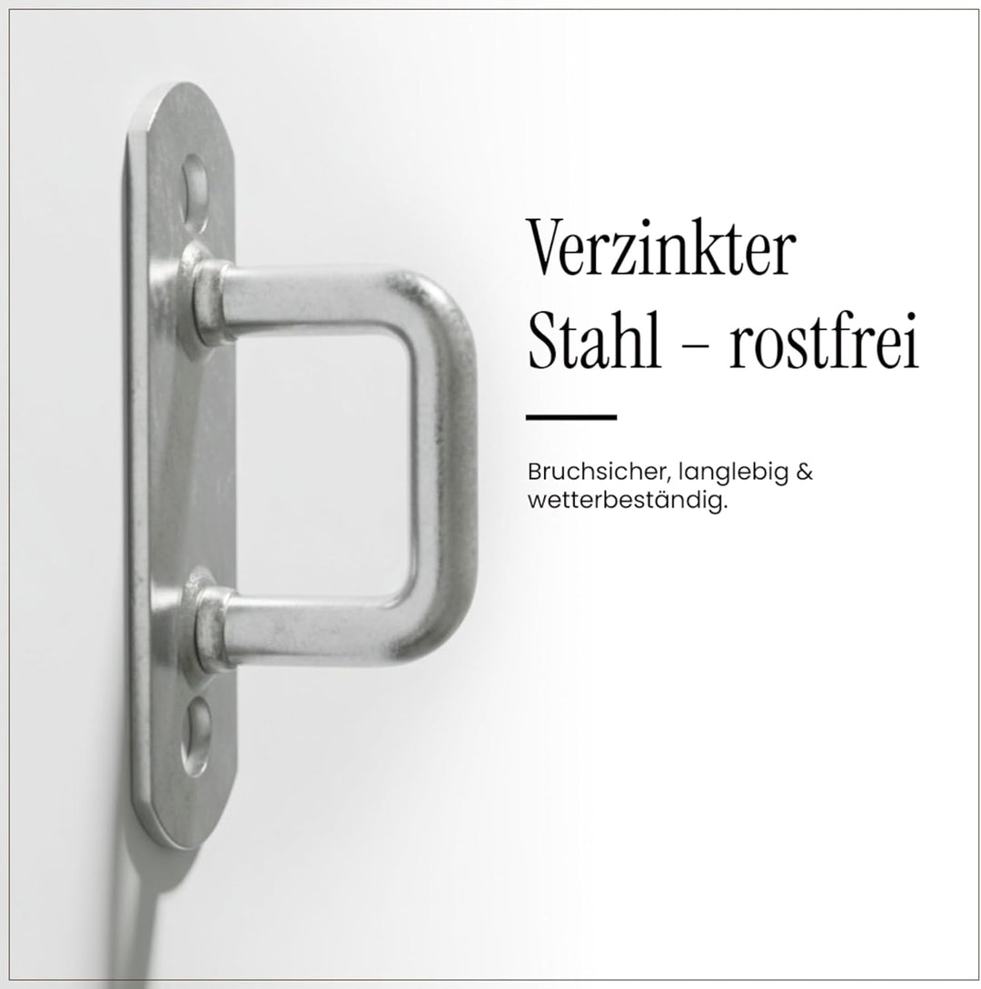 EnB Riemenkrampe 11x34 mm – 20 Stück verzinkte Planenhaken Made in Germany – extrem widerstandsfähig