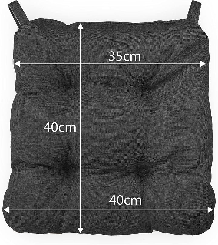 sunnypillow 4er Set Stuhlkissen mit Klettverschluss Masse: 40 (vorne) | 35 (hinten) x 40 x 8 cm Pols