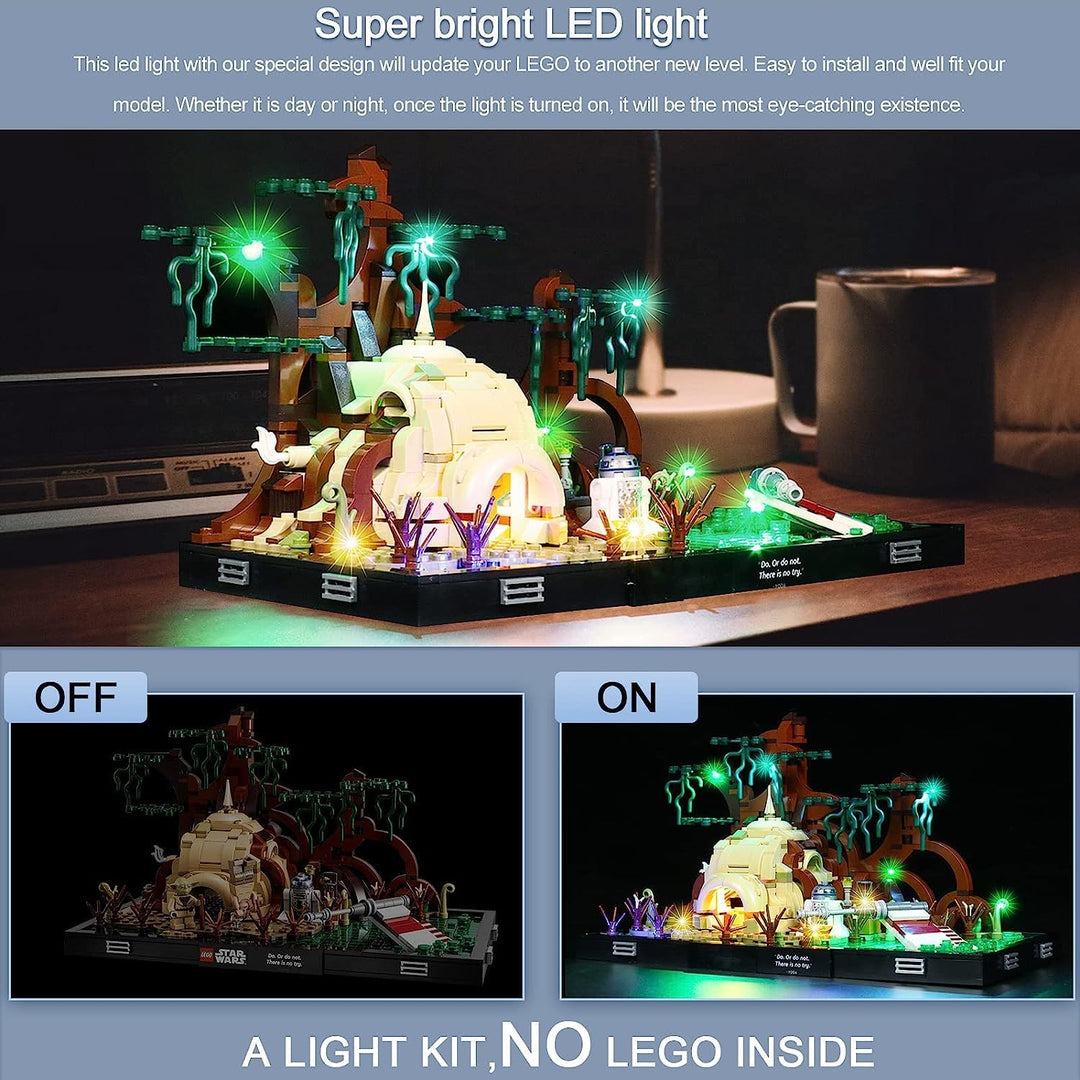 Licht-Set Für Lego 75330 Jedi Training on Dagobah - Diorama Bausteinen Modell - Modell Set Nicht Ent