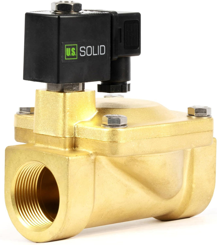 U.S. Solid Magnetventil Messing 1 1/4" 230V AC, 0,3-16 bar, stromlos geschlossen, VITON-Dichtung, G-