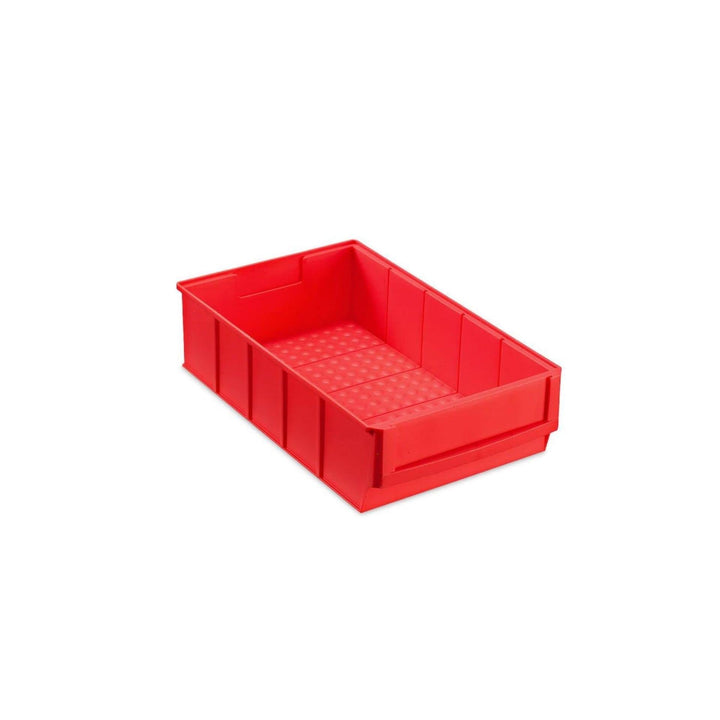 Rote Industriebox 300 B | HxBxT 8,1x18,3x30cm | 3,4 Liter| Sichtlagerkasten, Sortimentskasten, Sorti