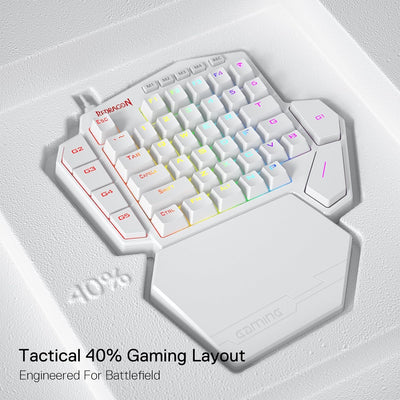 Redragon K585 DITI Einhändige mechanische RGB-Gaming-Tastatur, Typ-C-Profi-Gaming-Tastatur mit 7 int