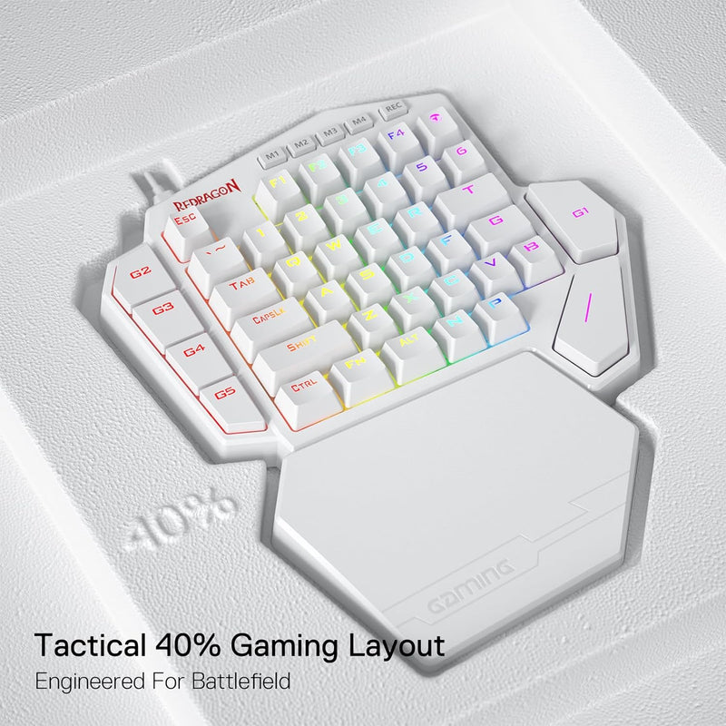 Redragon K585 DITI Einhändige mechanische RGB-Gaming-Tastatur, Typ-C-Professionelle Gaming-Tastatur