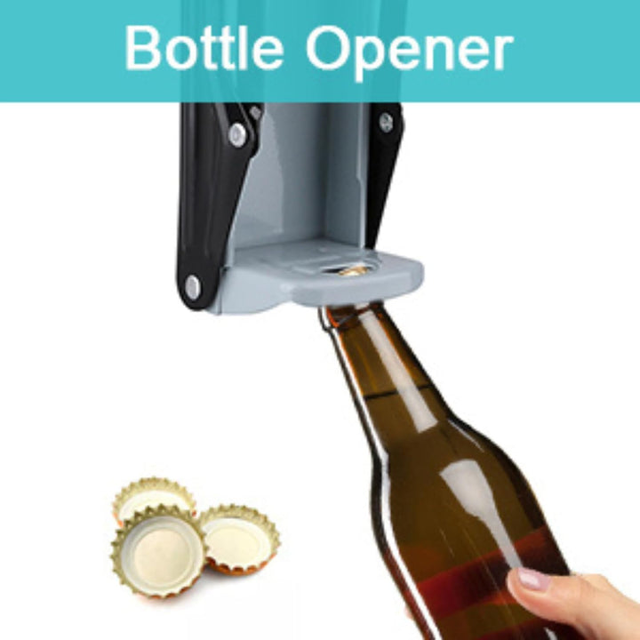 Ausla Bierdosenpresse, 16oz Dosenpresse mit Flaschenöffner, Wandmontage mit hoher Hebelwirkung Dank