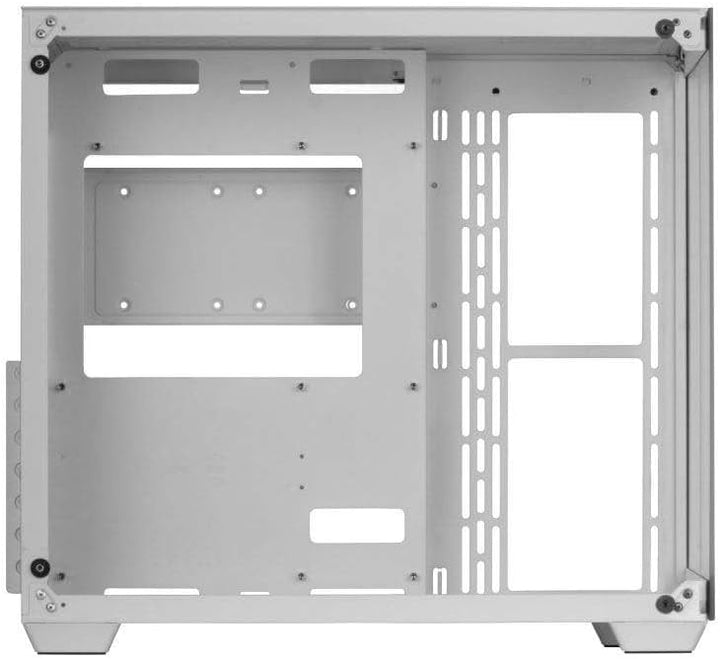 Mars Gaming MCV4 Weiss, Custom XXL E-ATX Gaming Tower, Rahmenloses Front und Seitenfenster Gehärtete