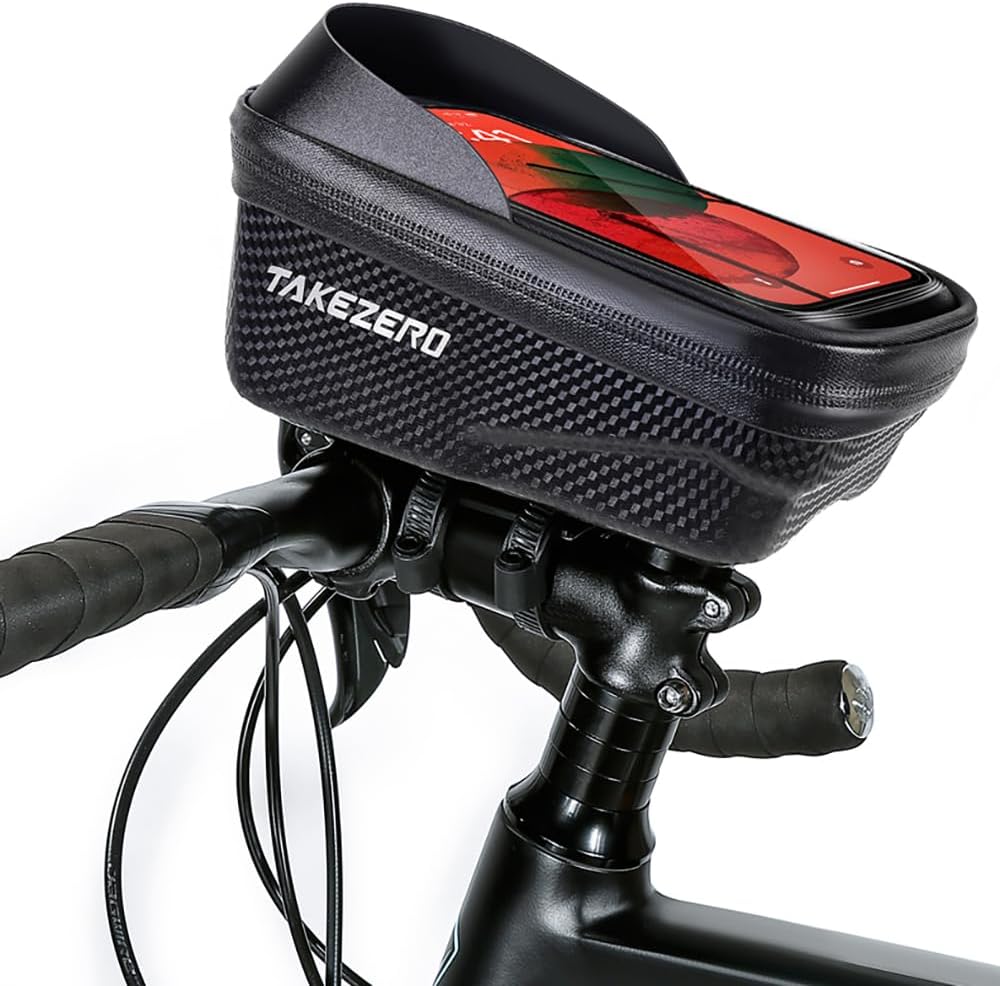 Fahrrad Rahmentasche Wasserdicht Oberrohrtasche, Handytasche Fahrrad mit Touchscreen, 3D Eva Hartsch