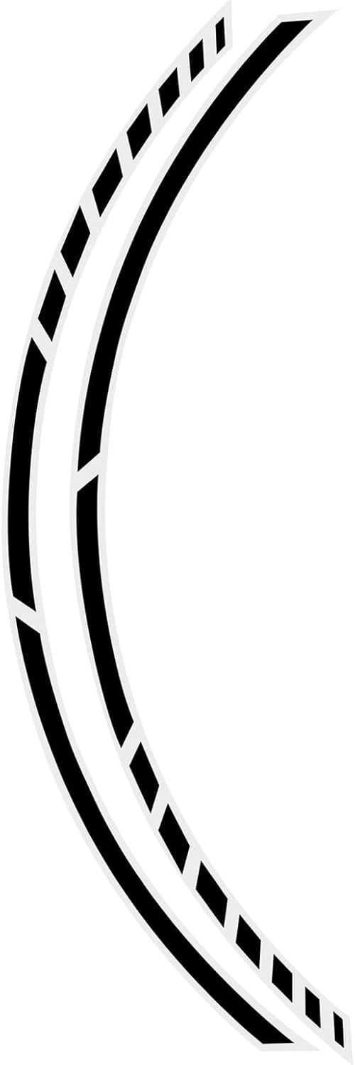 FOLIATEC PIN Striping Racing Felgenrandaufkleber Motorrad Zierstreifen Felgen Aufkleber, schwarz Sch