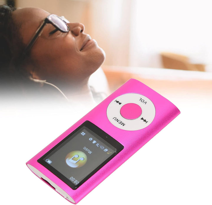 MP3 Player mit Bluetooth, Ultradünner HiFi Sound mit 1,8 Zoll LCD Bildschirm, Tragbarer Digitaler Ve