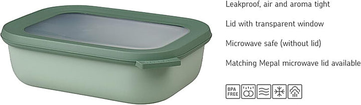 Mepal - Multi Bowl Cirqula Rectangular - Vorratsdose mit Deckel - Geeignet als Luftdichte Aufbewahru