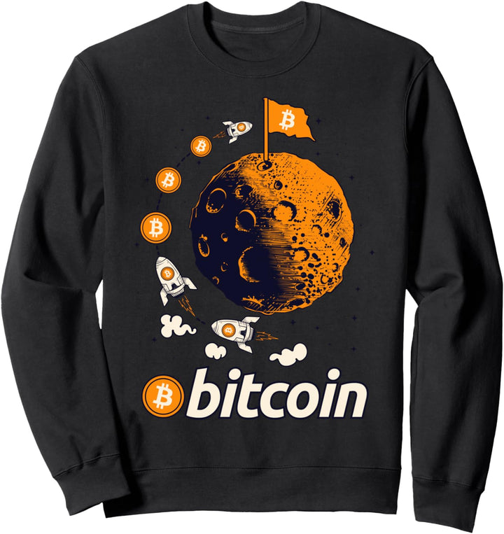 Bitcoin Moon Funny Crypto Cryptocurrency Blockkette Sweatshirt