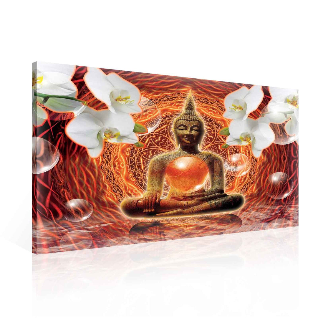 Forwall Bilder Canvas Buddha Mandala gross Indische Orientalisch Schlafzimmer Wohnzimmer Leinwandbil