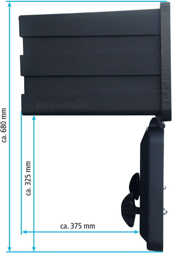 LKW Staukasten aus Kunststoff 750x350x450mm 65 Liter, Edelstahlhaus, Werkzeugkasten, Unterbaubox für
