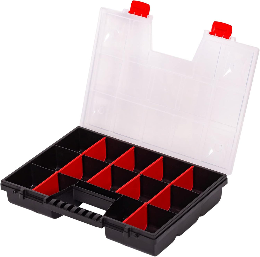 Mivos Sortierkasten 16” für Zubehör und Kleinteile - Sortimentskasten 390 x 290 x 65 mm - Sortierbox