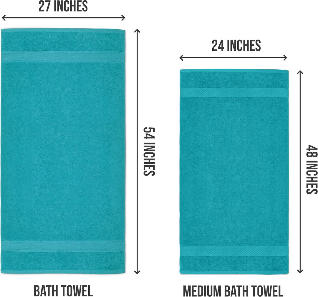 Utopia Towels - 6er-Pack mittelgrosse Badetücher aus 100% Baumwolle mit Aufhängeschlaufen, 60x120 cm