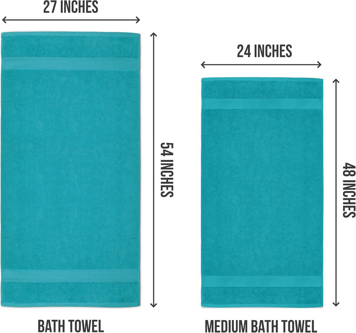 Utopia Towels - 6er-Pack mittelgrosse Badetücher aus 100% Baumwolle mit Aufhängeschlaufen, 60x120 cm