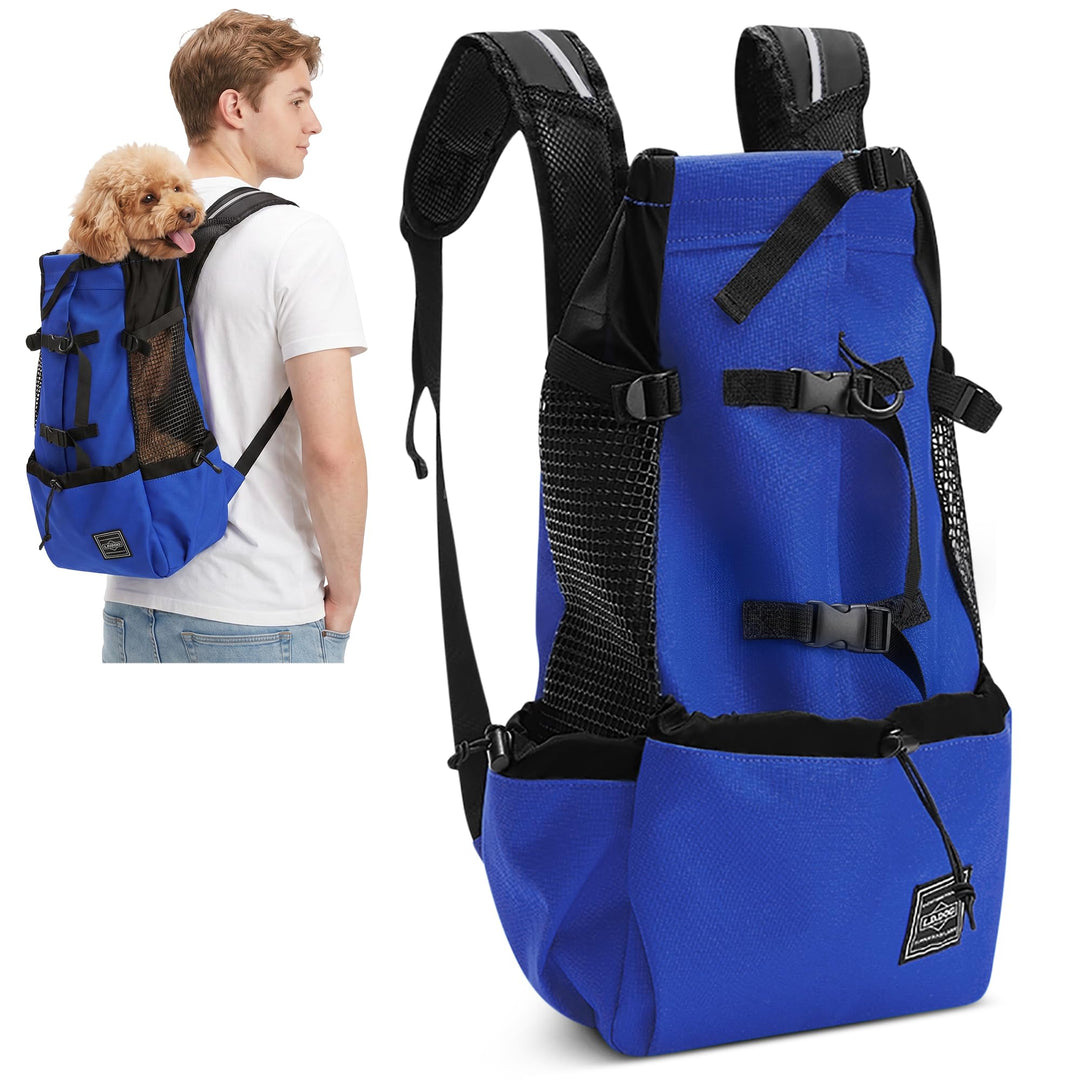 ALLSOPETS Hunderucksack Tragetasche Verstellbar für Kleine Mittelgrosse Hunde, Haustier Rucksack zum