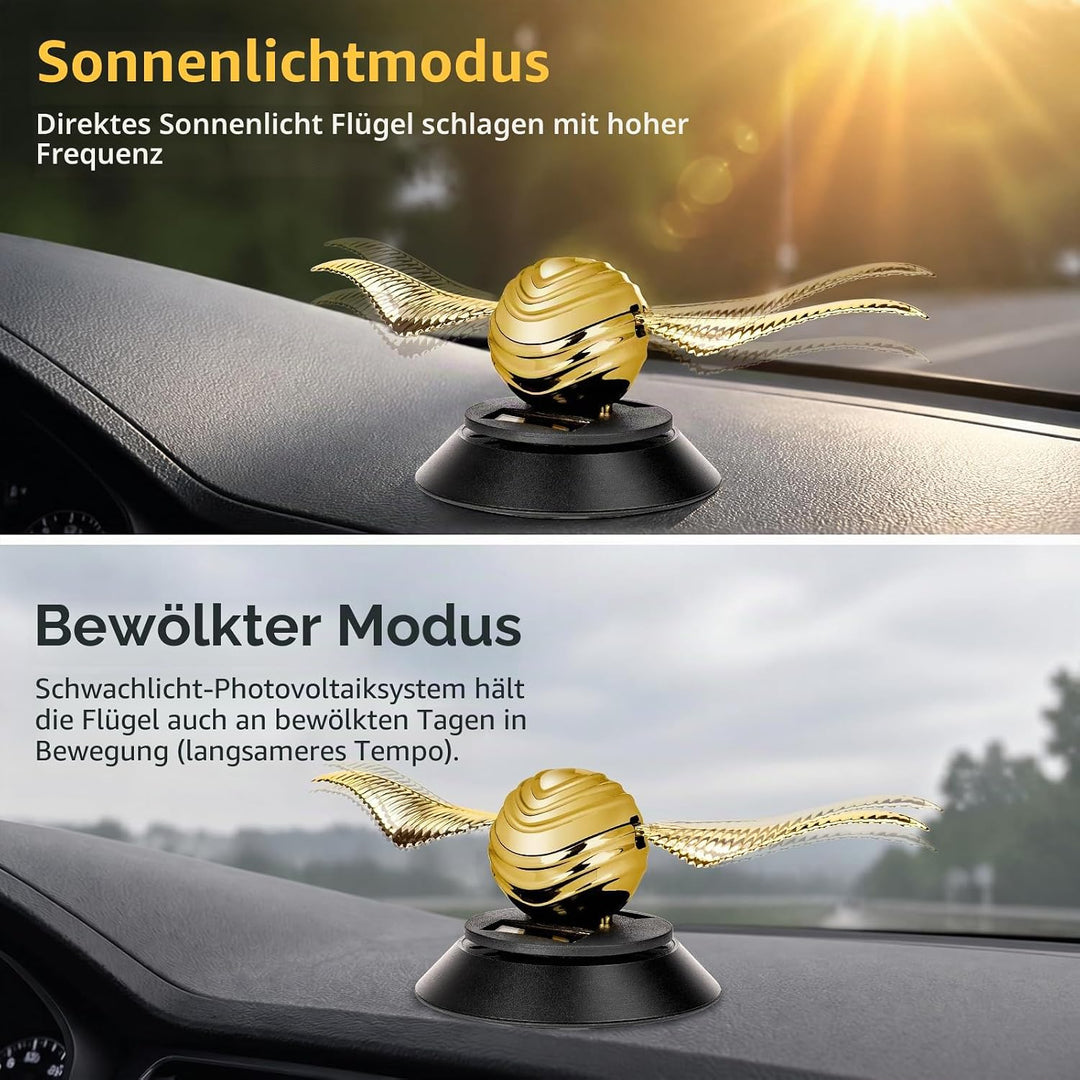 Kwak's Auto Lufterfrischer, Solar Auto Lufterfrischer mit schwingenden Flügeln für Auto Innenraum Au