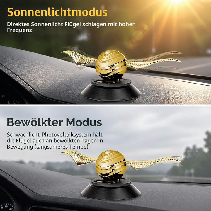 Kwak's Auto Lufterfrischer, Solar Auto Lufterfrischer mit schwingenden Flügeln für Auto Innenraum Au
