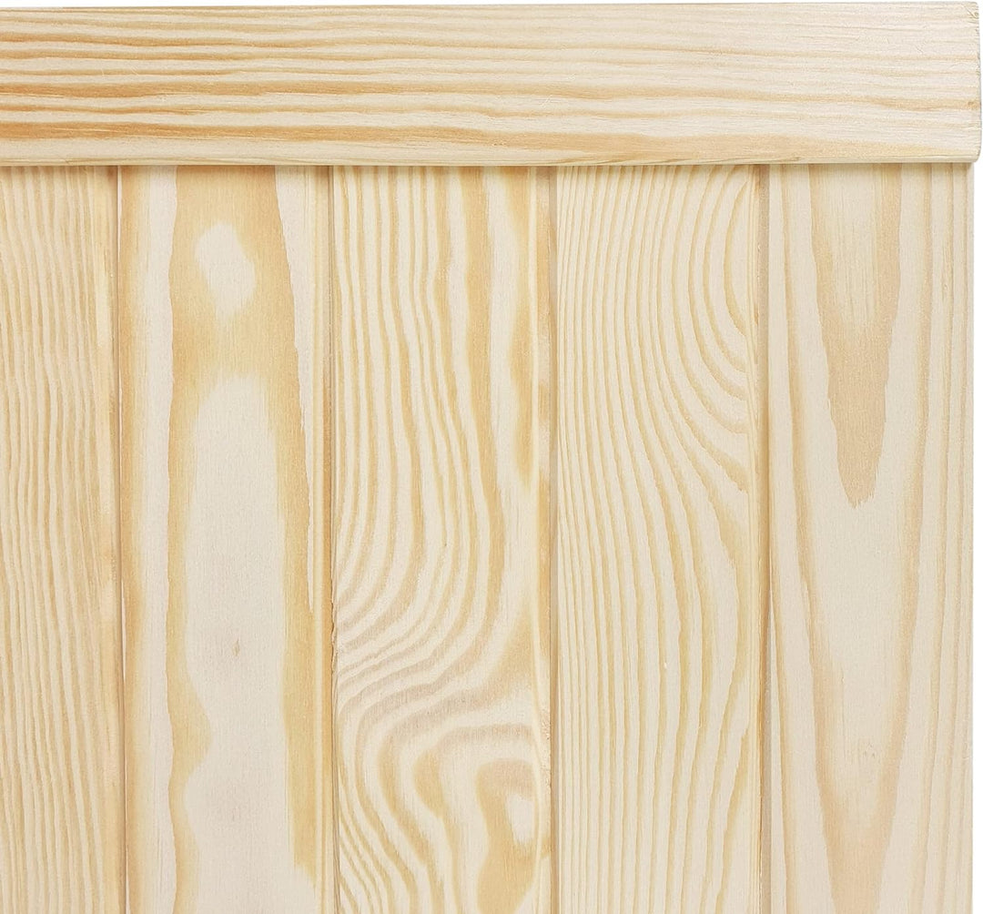 DecoMeister Lamellentür 294x474 mm Holztür Natur mit geschlossenen Profilbretter für Schränke, Regal