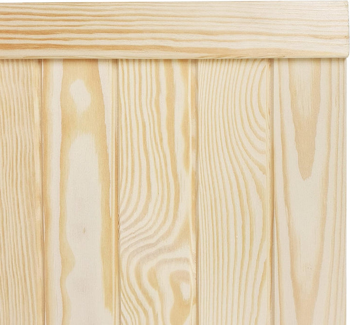 DecoMeister Lamellentür 294x474 mm Holztür Natur mit geschlossenen Profilbretter für Schränke, Regal
