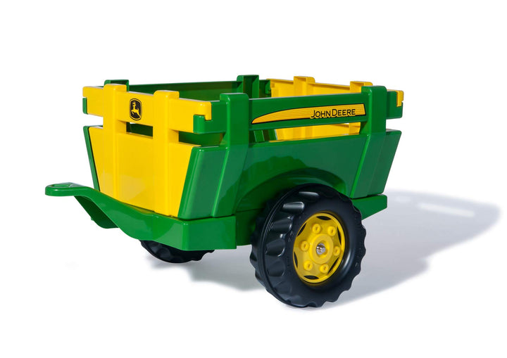 Rolly Toys 122103 - rollyFarm Trailer John Deere, Einachsanhänger, Traktoranhänger mit Heckklappe, A
