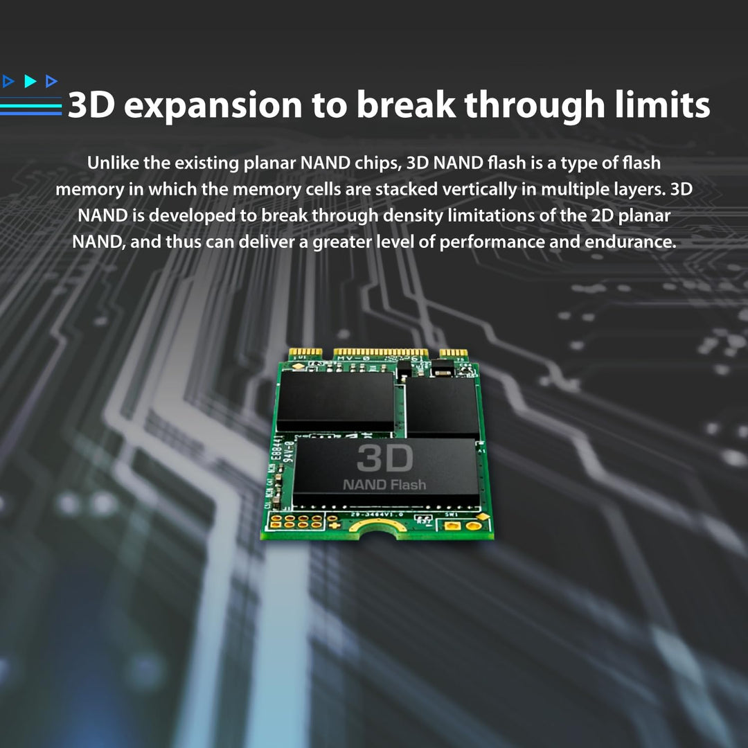 TRANSCEND 430S M.2 512 GB Serial ATA III 3D NAND, 2242 , 42 mm, Wireless 512GB 512G, 512GB 512G