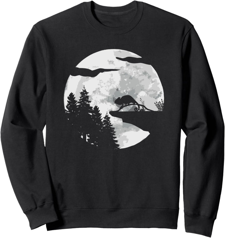 Chameleon Reptilien - Vollmond Haustier Chamäleon Sweatshirt