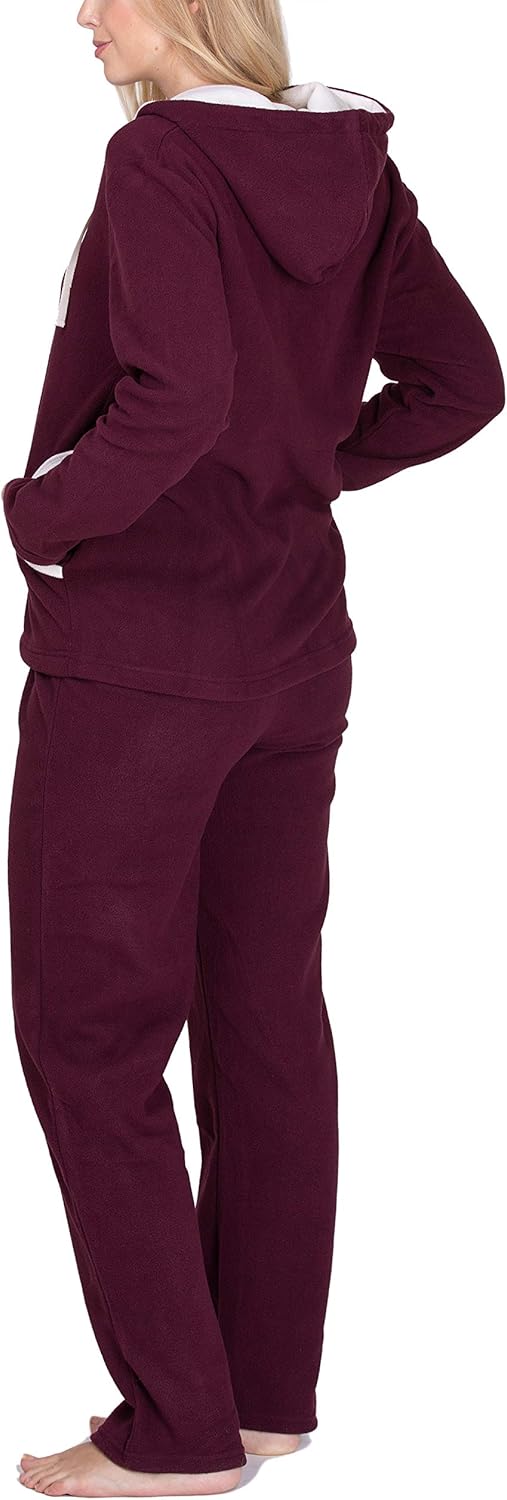 SLOUCHER Fleece-Anzug Hausanzug aus wärmenden Fleece für Damen S Bordeaux, S Bordeaux