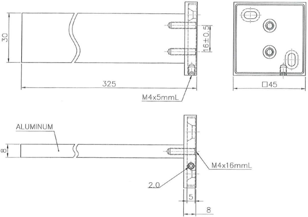 2 Stück Sotech Handtuchhalter Peti 325 mm für Wandmontage Handtuchstange Wandhandtuchhalter Wandhand