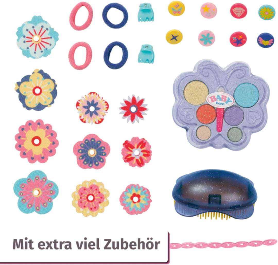 BABY born 825990 Sister Styling Head, Puppen-Frisierkopf zum Schminken, Stylen und Frisieren mit hoc