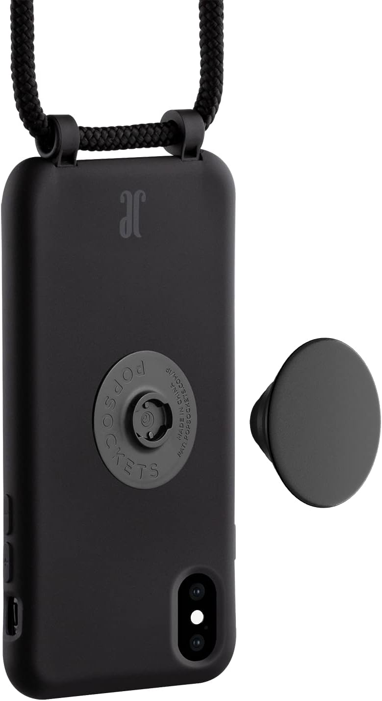 PopSockets x Just Elegance - Handyhülle für iPhone X/XS mit einer Abnehmbarereiner Geflochtenen Kett