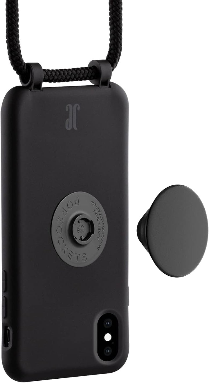 PopSockets x Just Elegance - Handyhülle für iPhone X/XS mit einer Abnehmbarereiner Geflochtenen Kett