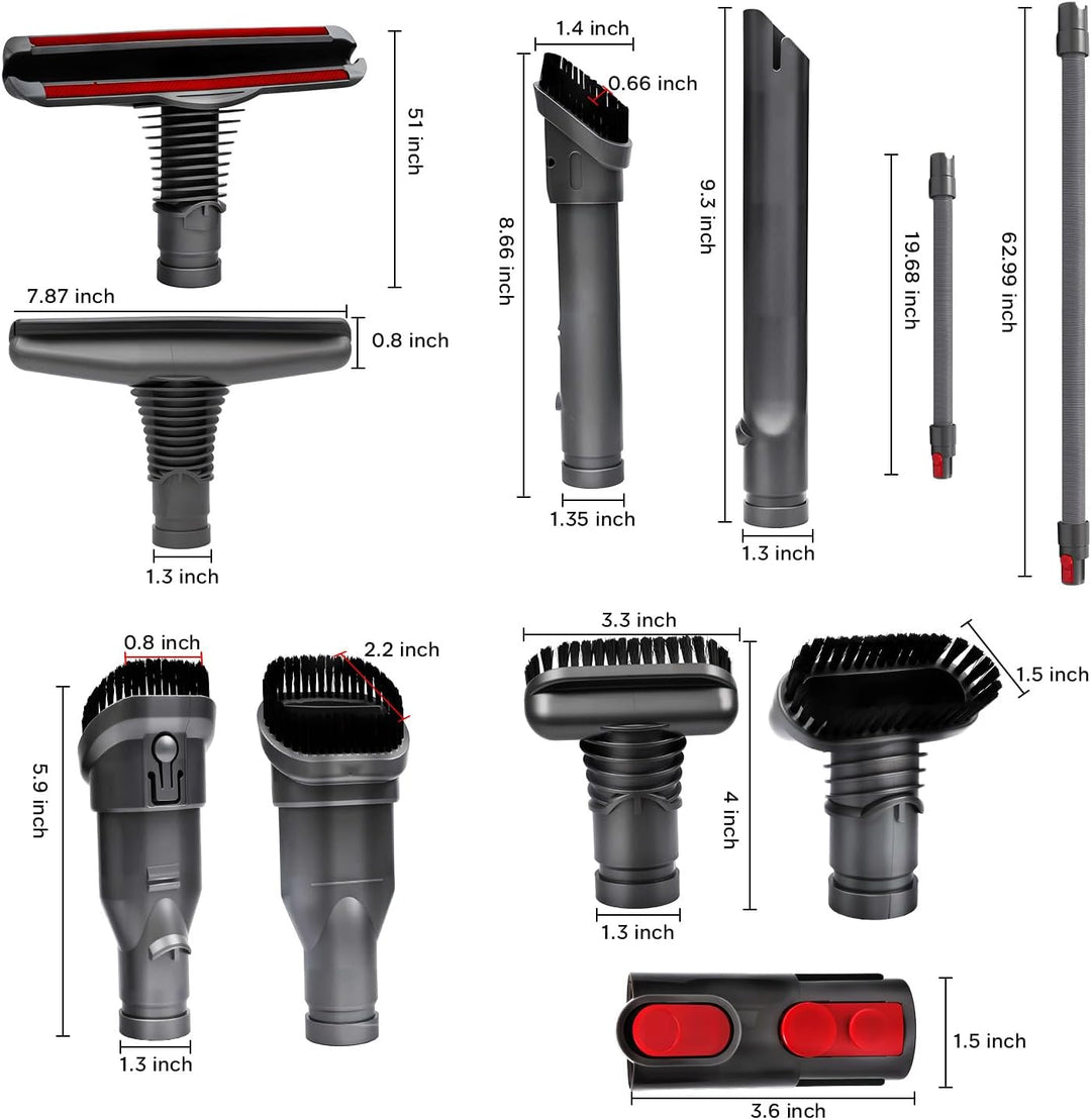 Zubehör-Set Ersatzteile für Dyson V7 V8 V10 V11 V15 Handstaubsauger, 7 in 1Ersatz Bürste kompatibel