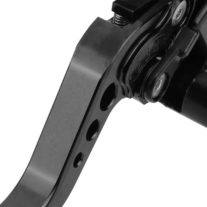Universal 7/8-Zoll-Motorradbremskupplung Hauptbremszylinder-Reservoirhebel Set Schwarze Kupplungen E