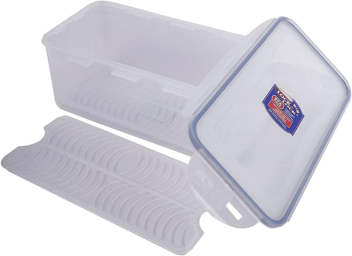 LocknLock PP Classic Vorratsdose mit Ablaufgitter | 3,4 L | 29,7 x 15,2 x 11,8 cm | 100% luft- und w