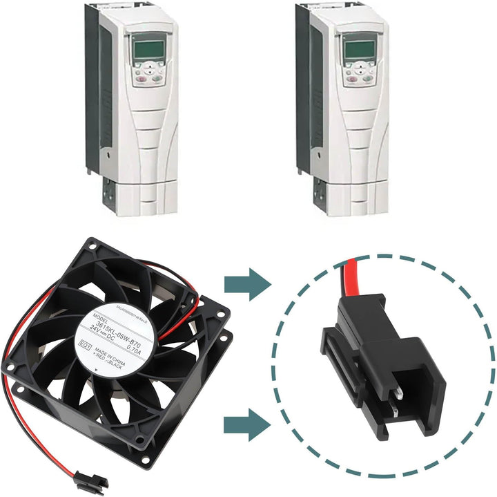 E1 Inverter Speziallüfter 3615KL-05W-B70 24V 0,7A Kompatibel mit ACS510/550 9x3,8cm