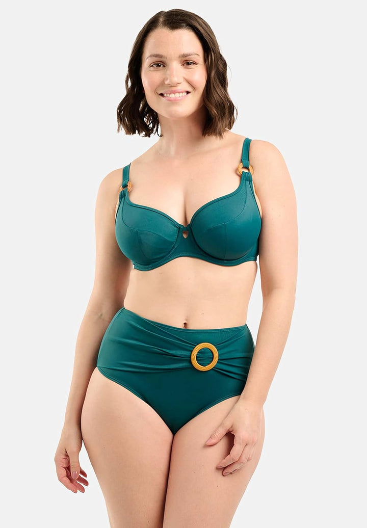 Sans Complexe Damen Elevated Basics Badeanzug, Bikinioberteil mit Bügel 75E Astral Green, 75E Astral