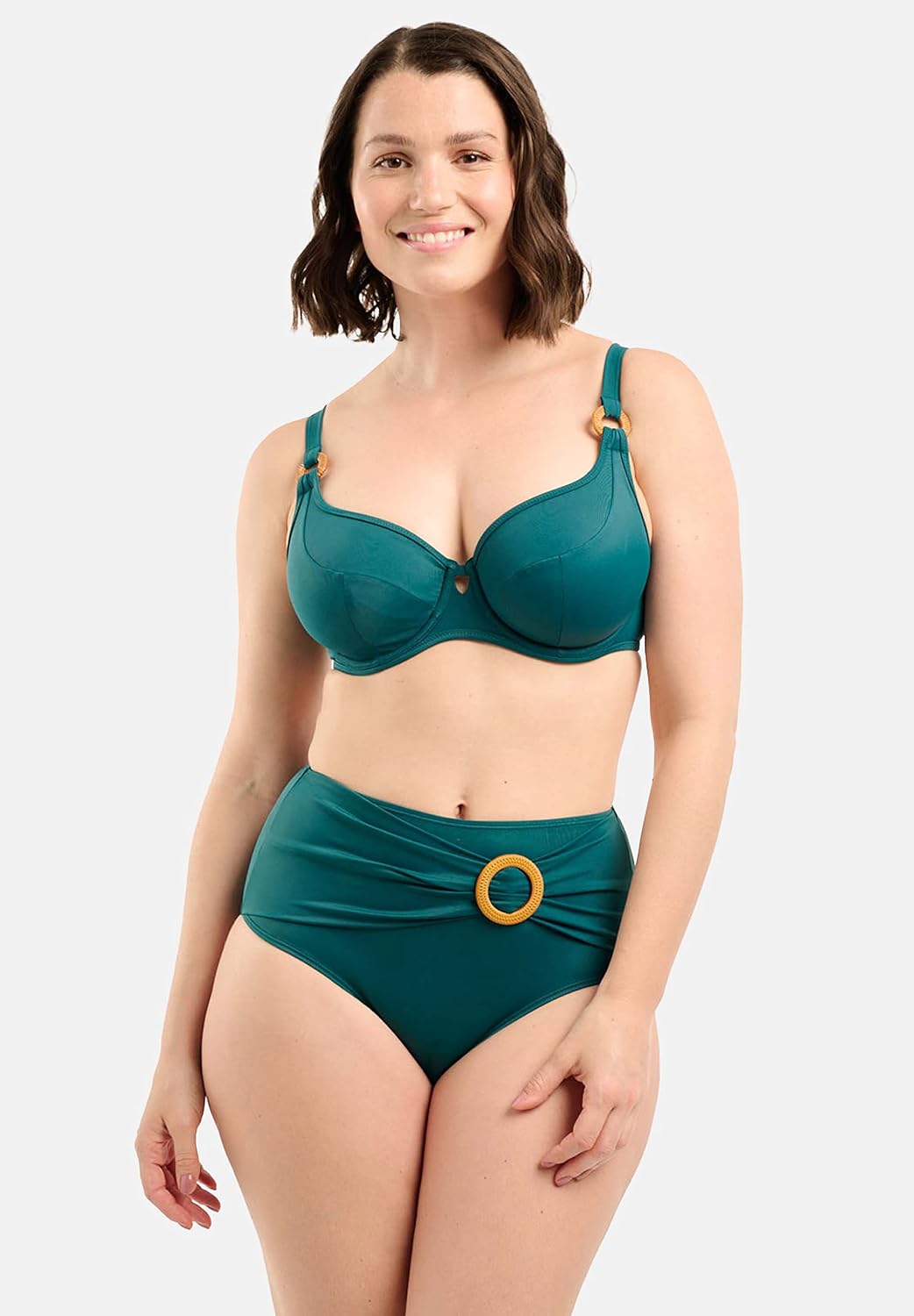 Sans Complexe Damen Elevated Basics Badeanzug, Bikinioberteil mit Bügel (1er Pack) 75C Astral Green,