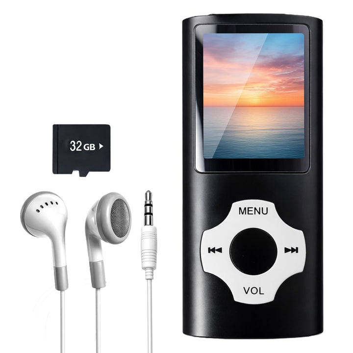 32GB MP3-Player/MP4-Player, Speicher, Verlustfreier Klang, HD Lautsprecher, Sprachrekorder, 1,8 Zoll
