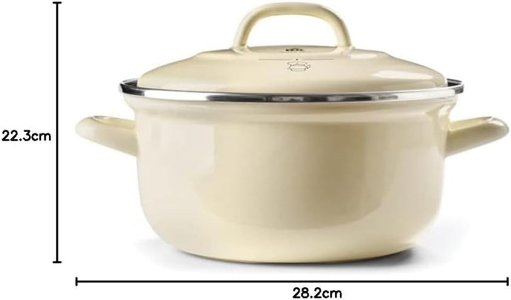 BK Indigo Holländisches Erbe Runde Deutsche Emaillierte Kasserolle mit Deckel mit PFAS-Freier Kerami