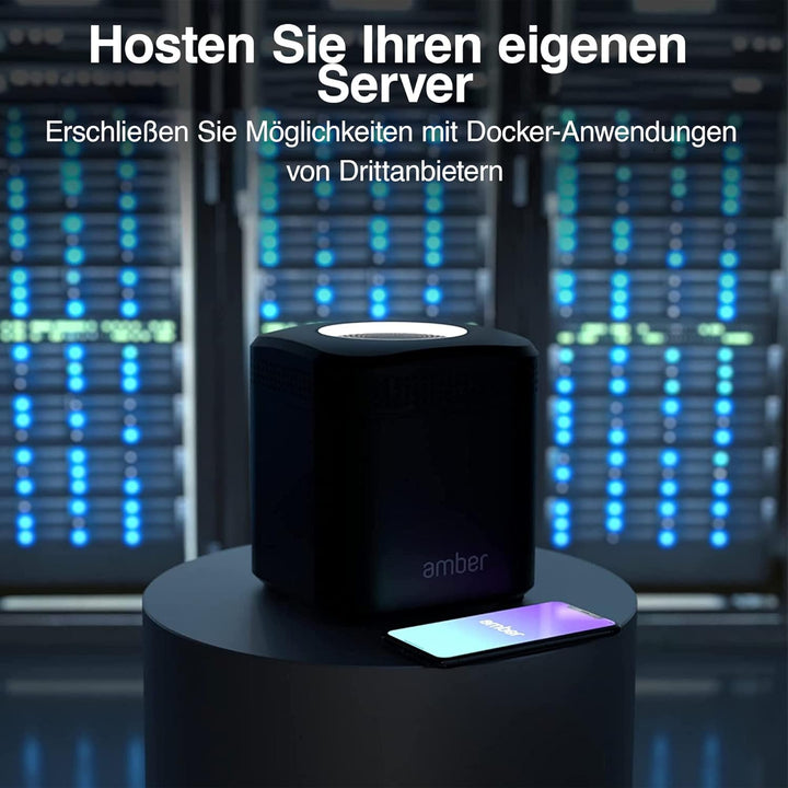 Amber Plus - Amber PRO 4TB (2TB*2), Personal Home Cloud Server, NAS - Dual-Band WiFi Router, Docker